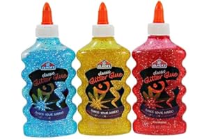 Elmer's Washable Glitter Glue, 6 oz. Bottle, Blue (E323)