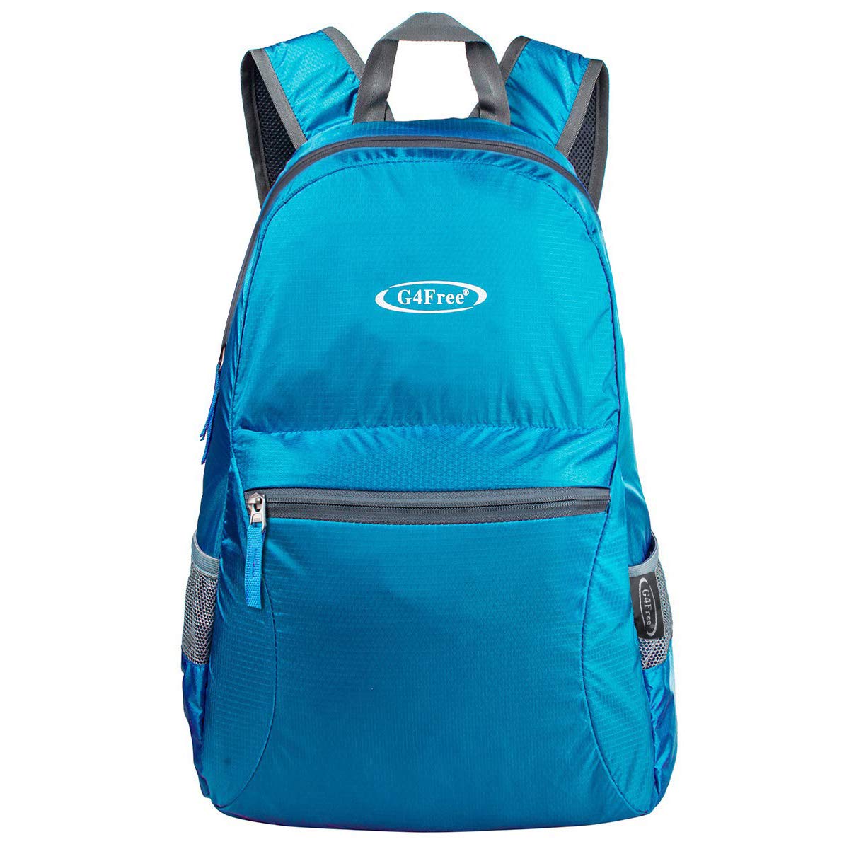 G4Free 20L Foldable Backpack Lightweight, Small Waterproof Backpacks Rucksack for Women Men, Nylon Daypack for Walking Hiking Travelling, Sky Blue