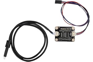 Eujgoov Water Conductivity Sensor Water Quality Monitoring Module Parts for Liquid Quality Tester Waterproof Probe