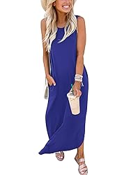 ANRABESS Women's Summer Casual Solid Sleeveless