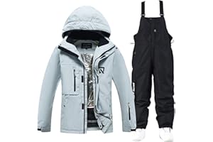 GS SNOWING Women's Ski Jackets and Pants Set Windproof Waterproof Snowboard Jacket Bibs Two Piece Ski Suits