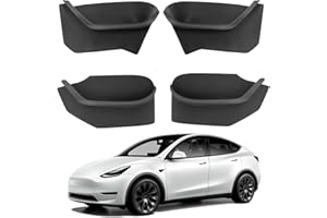 TSLAUCAY New Door Side Storage Box for Tesla Model Y 4 PCS Full-Cover Front and Rear Door Tray Organizer for Model Y TPE Door Slot Tray Mats Interior Accessories Compatible with Model Y 2024-2020
