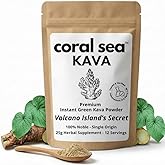 Instant Kava Kava Drink Tea Powder Vanuatu Noble Kava Root - Nootropic Drink Mix Quick Pocket Sized Caffeine Free Authentic Bitter Flavor - Volcano Island's Secret 12+ Servings