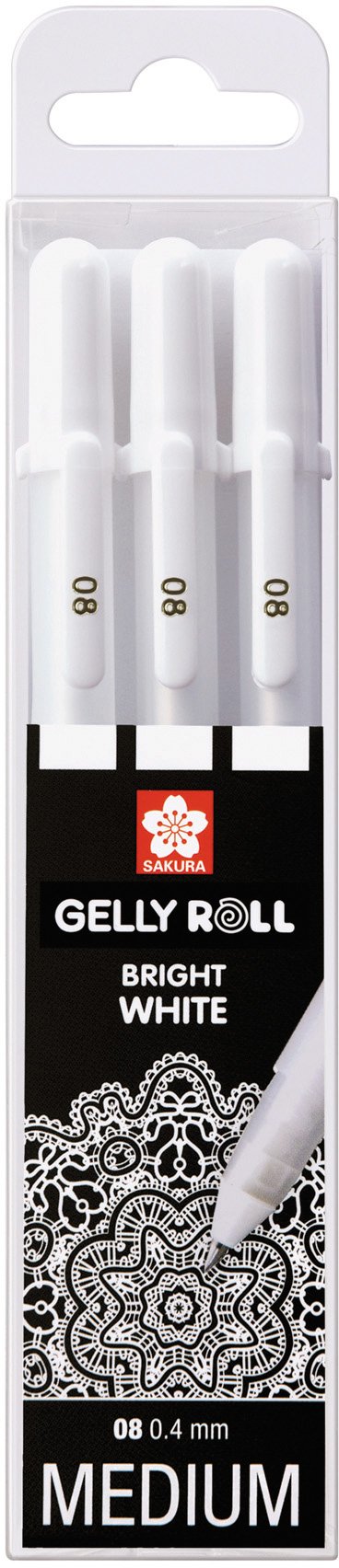 Gelly Roll Basic Set 3 Bright White Gel Pens Medium