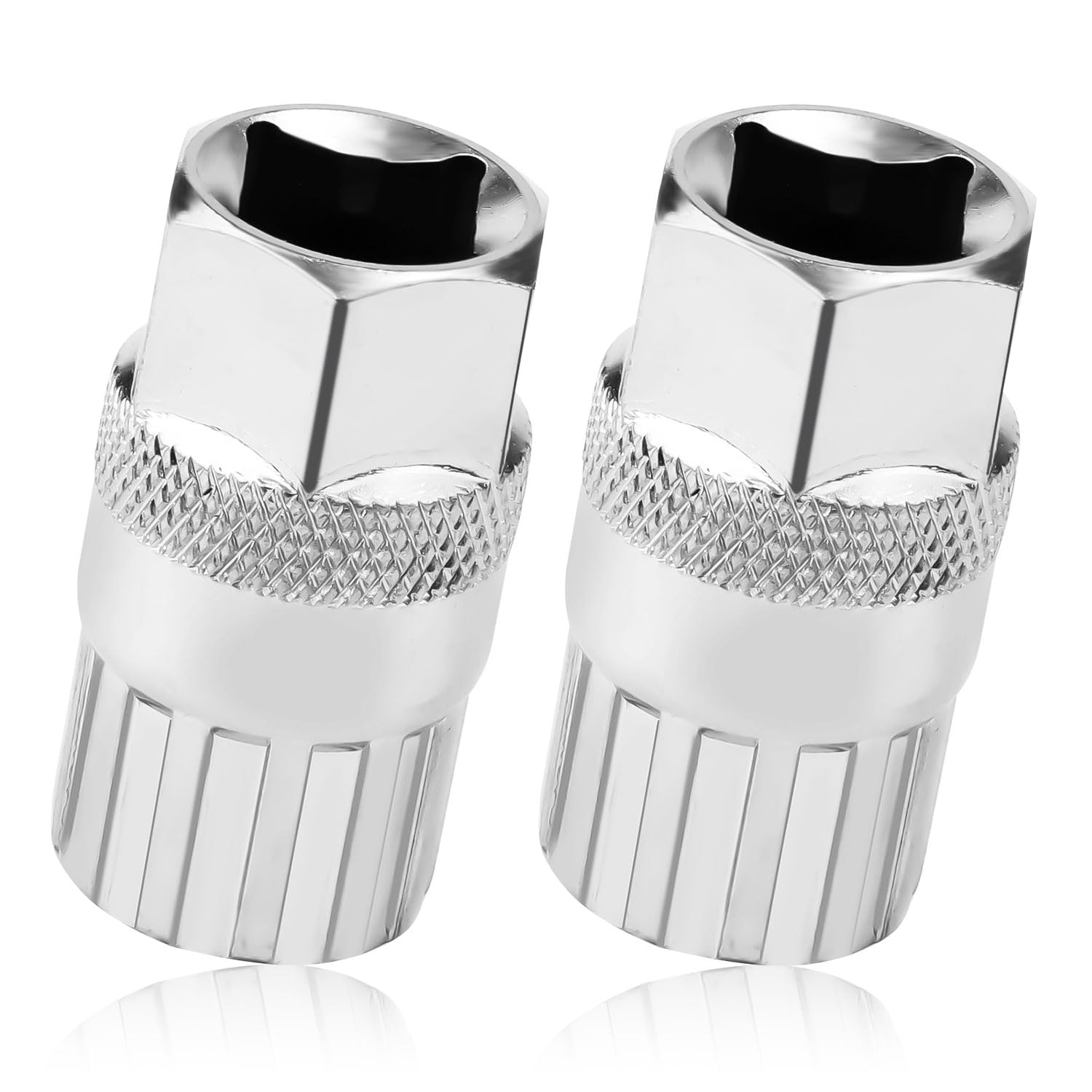 PEUTIER 2pcs Bicycle Freewheel Removal Tool, Steel Bike Freewheel Remover Compatible with Shimano, Saches, DNP, Sun Race, Freewheel Lockring Tool for 12 Spline Freewheels Repair