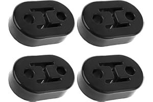 LSKASELUE 4PCS Rubber Exhaust Hanger, Adjustable Car Exhaust Pipe Hanger Support Bushing with 2 12mm Holes, Universal Heavy D