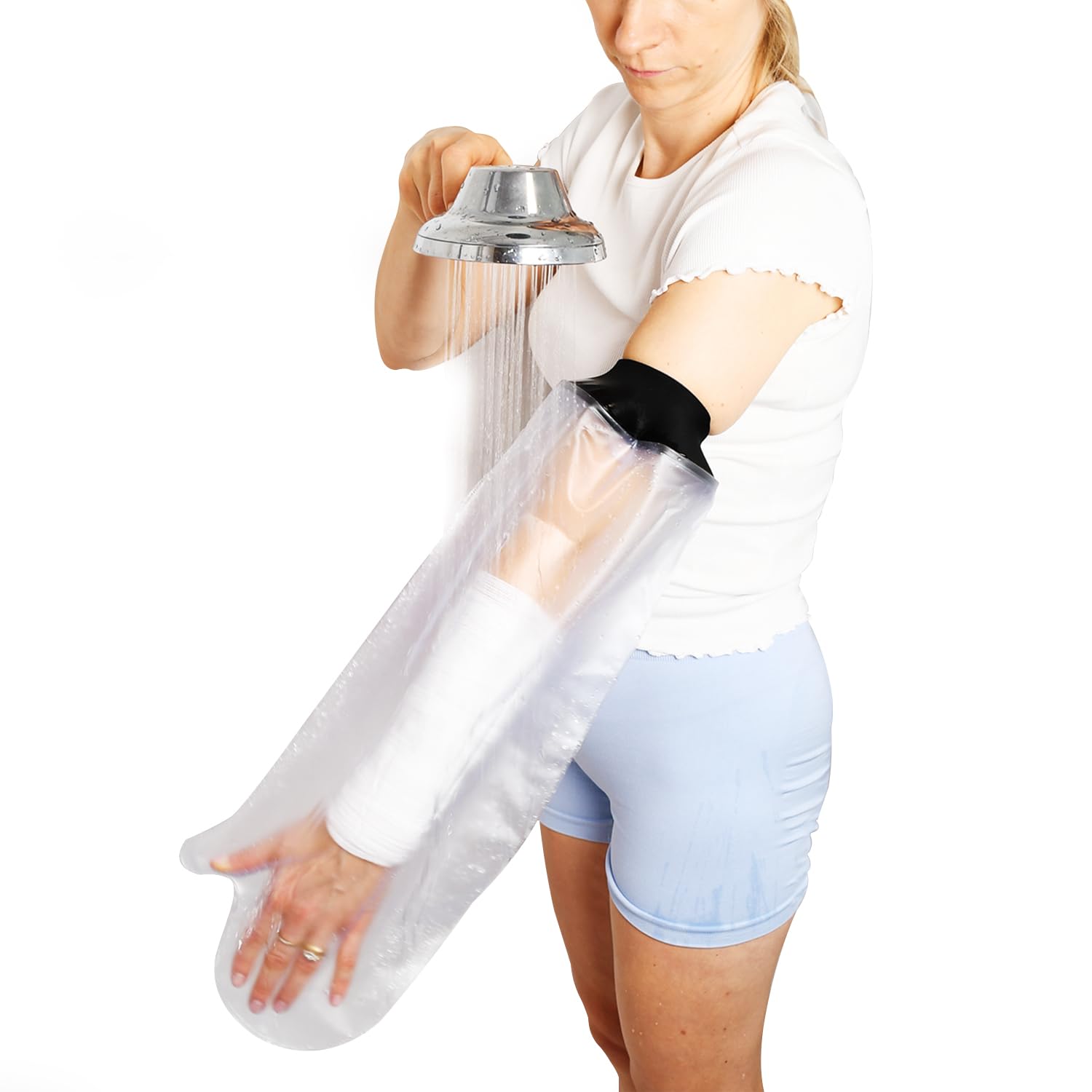 Photo 1 of ++15 PACK+++SEALCUFF Small Cast Covers for Shower Arm Adult, Waterproof Cast Protector Cover for Broken Arm Elbow, Reusable Cast Bag for Showering, Non Slip Transparent Protectors for Bandage Wounds Burns