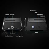 FIDECO USB 3.0 Docking Station 2.5/3.5 SATA HDD SSD RGB Lights Offline Clone view 8