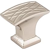 Jeffrey Alexander 535L-SN Aberdeen 1-1/2" L Lined Cabinet Knob in Satin Nickel