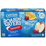 Capri Sun Roarin' Waters Flavored Water Beverage, Fruit Punch, 10 Pouches (Pack of 4)