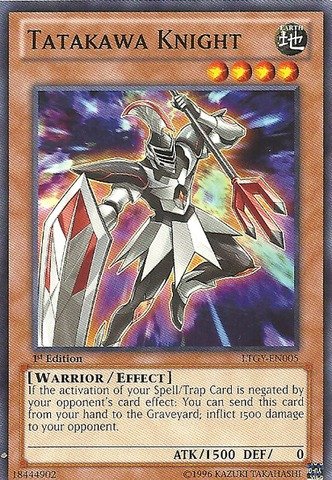 Yu-Gi-Oh! - Tatakawa Knight (LTGY-EN005) - Lord of the Tachyon Galaxy - Unlimited Edition - Common
