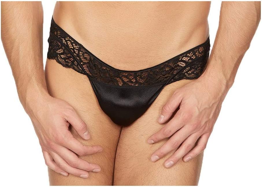 Body Aware Sleek Satin and Lace Men's Panty