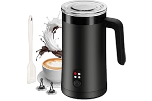 Ovetedot Milk Frother, 4-in-1 Milk Frother and Steamer, 13.5oz/400ml Automatic Hot and Cold Foam Maker and Milk Warmer, Electric Frother for Coffee, Latte, Cappuccino, Macchiato, Matcha(Classic Black)