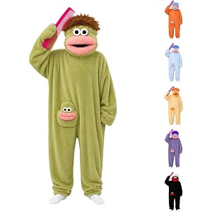 Funny Big Mouth Monster Onesie for Kids Fleece Silly Onesie with Big Comb | Soft Plush Wearable Goofy Onesies for Boys Girl 2