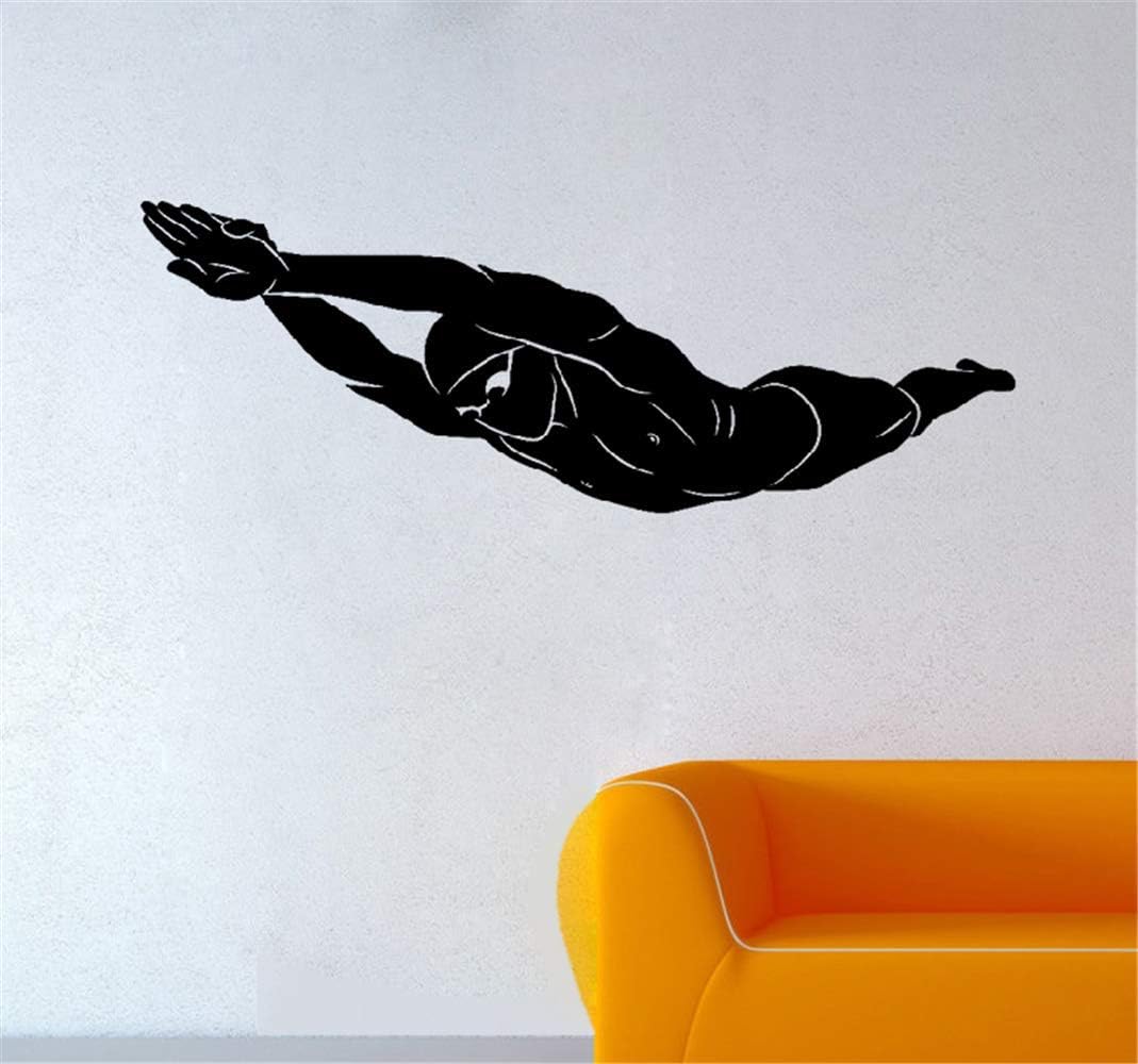 Vinly Art Decal Words Quotes Swimmer Swimming Pool Water Sports