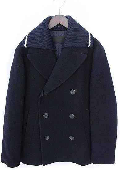 プラダ Prada ニット付け襟メルトンpコート 48 ネイビー 中古 コート ジャケット 通販 Amazon