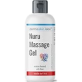 Nuru Massage Gel Body on Body Massage Gel All Natural Water Based Non-Staining Non-Oily Super Slippery for Sore Muscles, Dry Skin with Japanese Nori Seaweed Made in USA