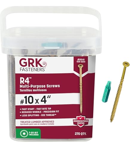 GRK Fasteners R4™ #9 x 3-1/8 Inch, Multi-Purpose Framing Screws