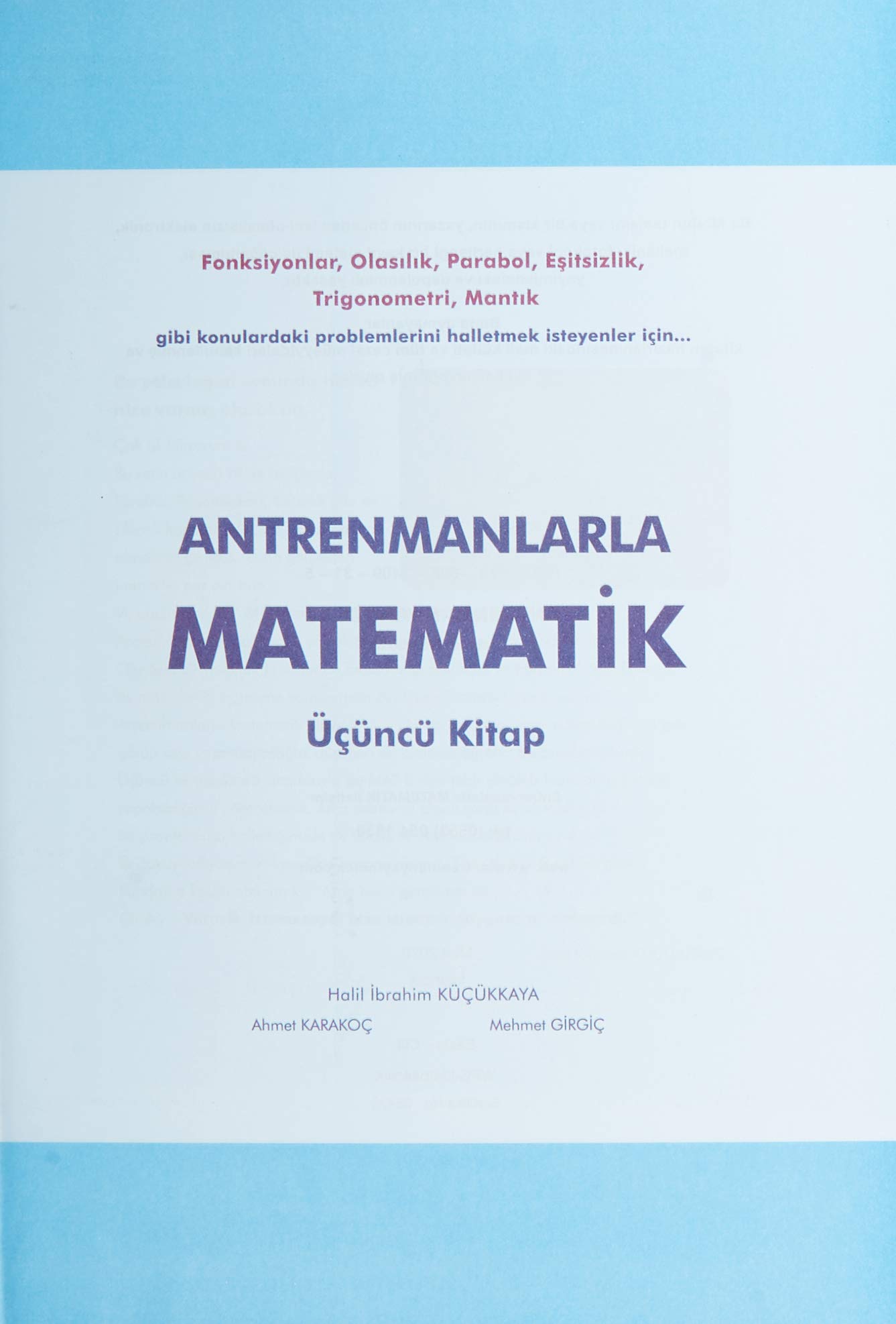 antrenmanlarla matematik 3 9786059409315 amazon com books