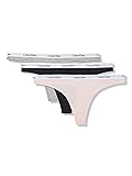 Carousel Logo Cotton Stretch Thong Panties, Multipack