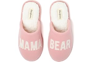 Dearfoams womens Christmas Gifts for Mom Cute Matching Family Pajama Mama Bear Slipper Slipper