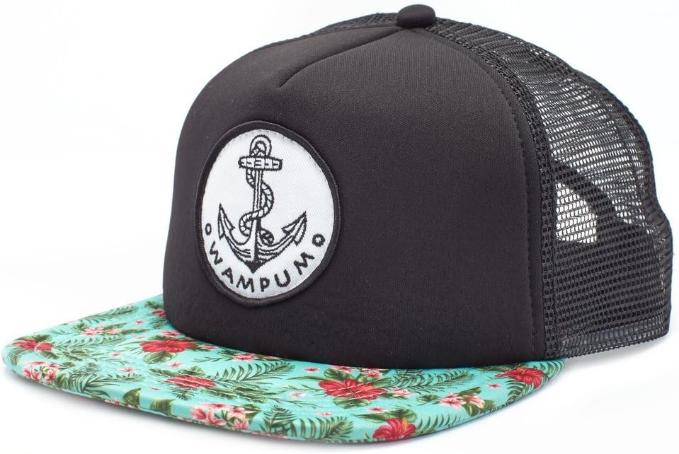 Wampum Trucker Hat Floral Black, Teal