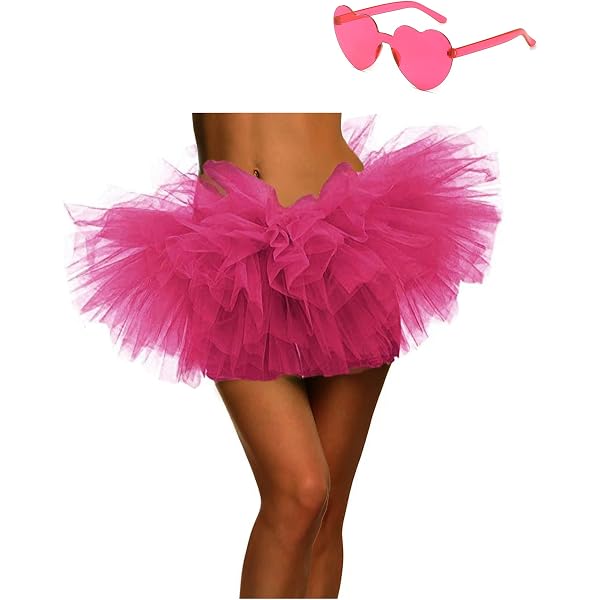 Amazon.com: Tutu Skirt 5 Layered with Heart Sunglasses and