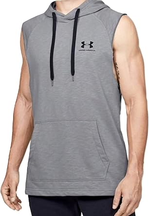 terry sleeveless hoodie