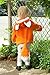 AWEHIRU TOMKIRA Baby Kids Boys Girls Cute Fox Cloak Hooded Outfits Hoodie Coat Outwear Jacket (Orange, 1-2 Years)