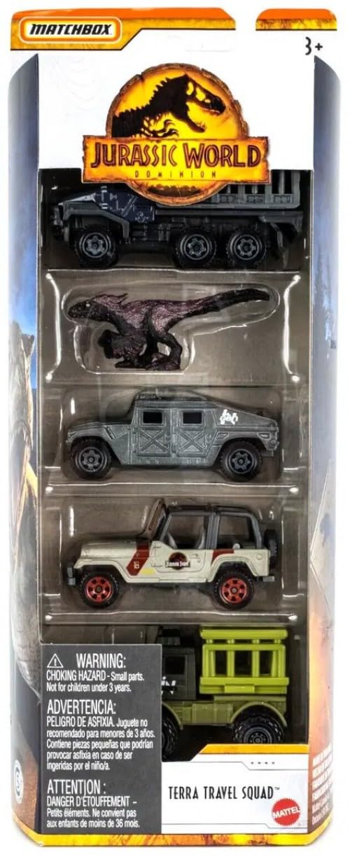 Matchbox Jurassic World 5 Pack Dominion (Terra Travel Squad)