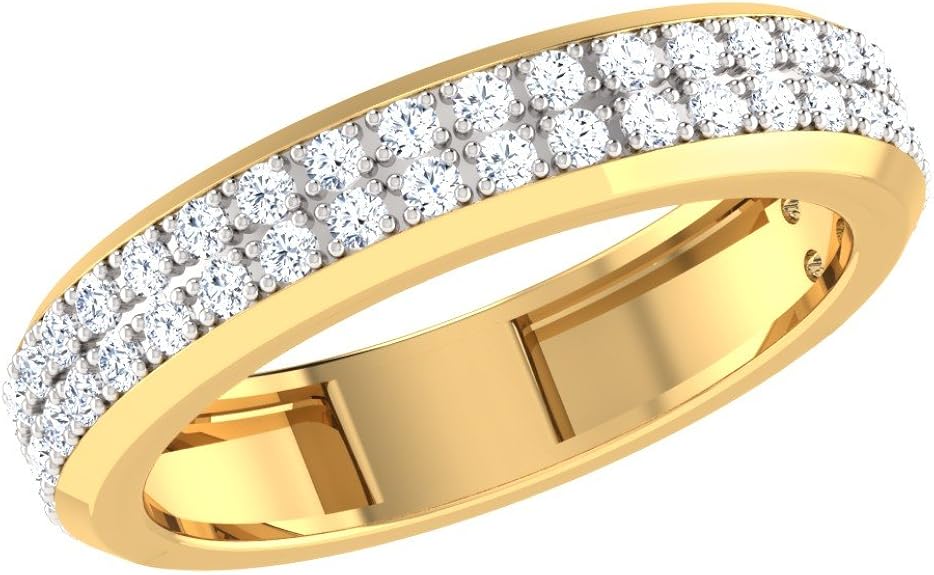 0.43 Ct Real Diamond Ring in 14KT Gold for women Amazon.co.uk Jewellery