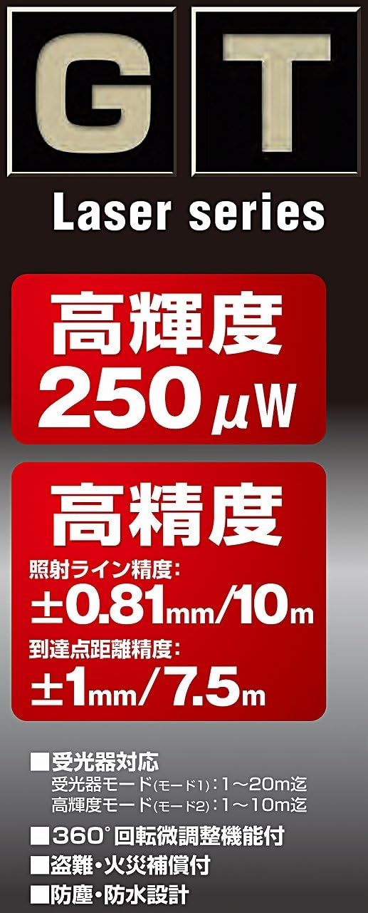 Amazon タジマ Tajima レーザー墨出し器 Gt3zi 受光器 三脚セット 矩 横 Gt3z Iset Diy 工具 ガーデン