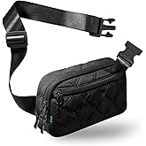 ZINZ Fanny Packs Waist Belt Bags for Travel and Daily Use, Crossbody Bum Hip Bag for Women and Men,Black