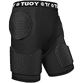 Men’s Padded Football Girdle Compression Shorts Protector, 5-Pads Thigh Hip Protective Pants for Football Baseball Lacrosse