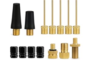 JIUZI 14PCS Air Pump Adapter Kit, with Ball Inflator Needles and Air Pump Nozzles for Inflatable Pool Toys, Bike Tires, Air Compressor, Air Mattress, Basketball