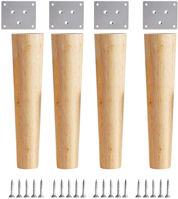 FGVBC Pies de Repuesto para Muebles de Madera Maciza, pies de Apoyo