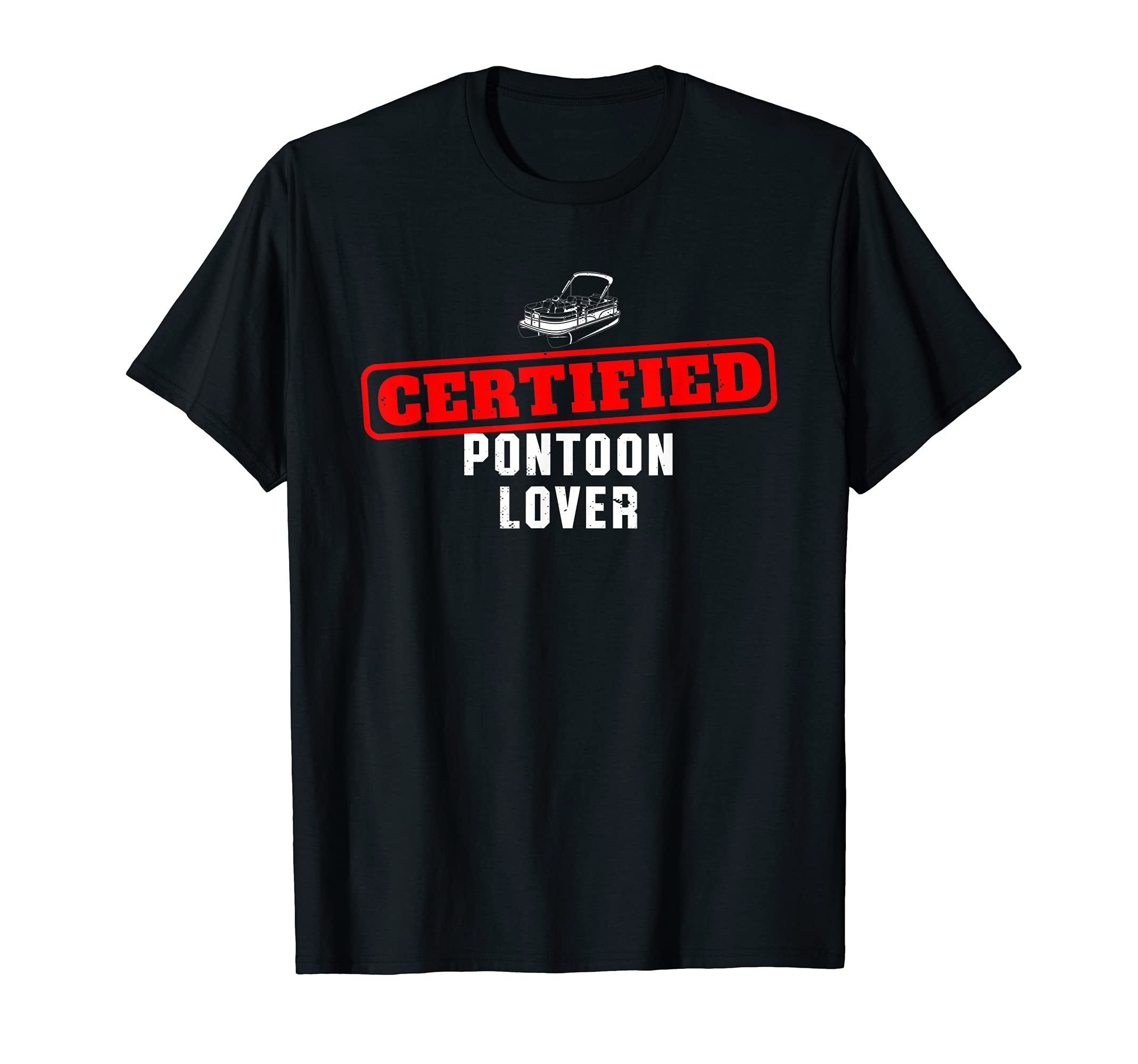 Certified Pontoon Boat Lover Retro Vintage Boating T-Shirt