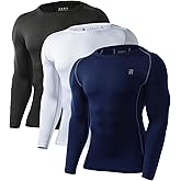 Runhit Compression Shirts for Men Long Sleeve Cool Dry Athletic Workout Tee Shirts Fishing Sun Shirts Sports Thermal Tights