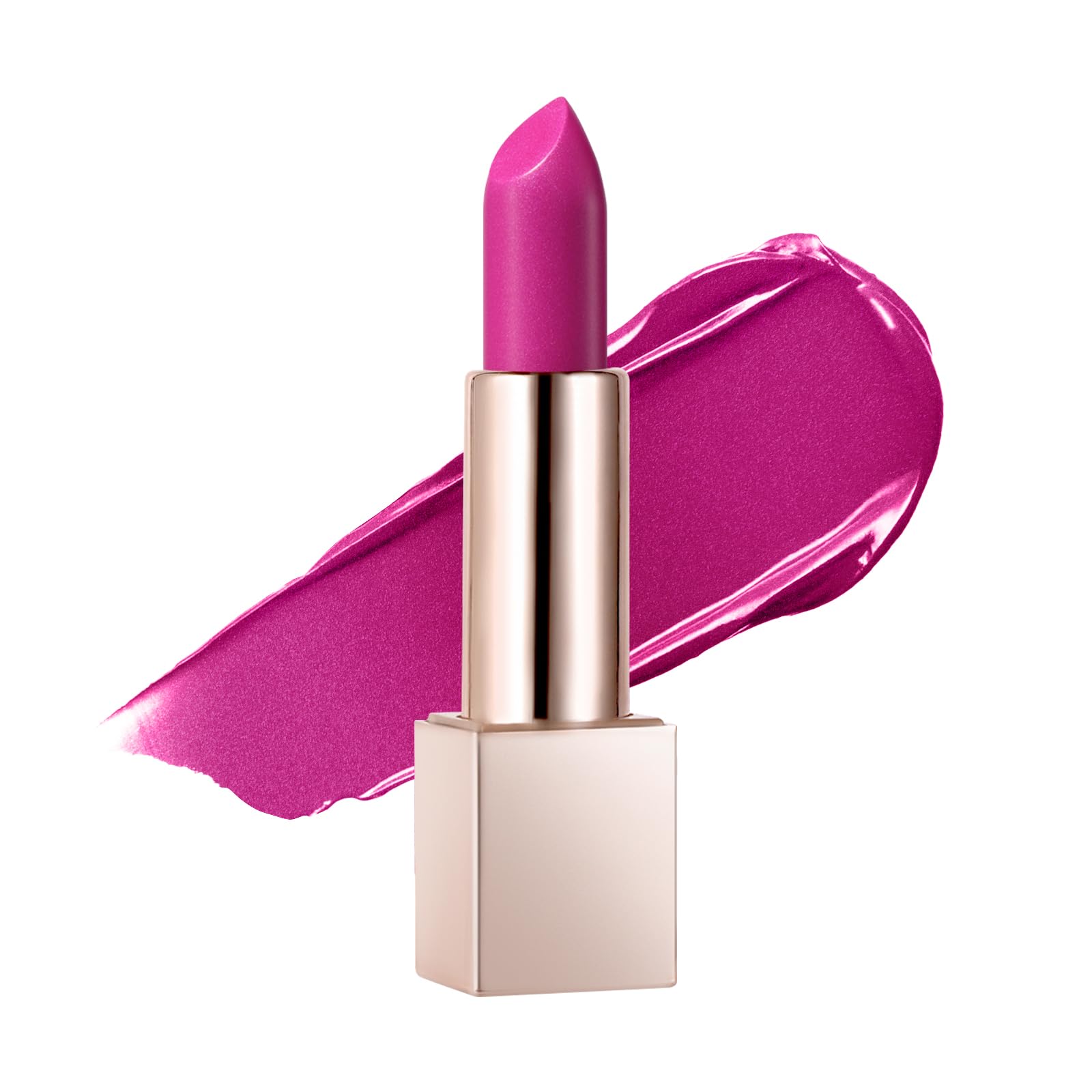 Beauty Searcher Metallic Shine Lipstick Makeup for Woman Velvet Matte Lipsticks Moisturizing No-Stick Cup Lip Makeup, Long Lasting 24H Waterproof Shine Lip Gloss (#6)