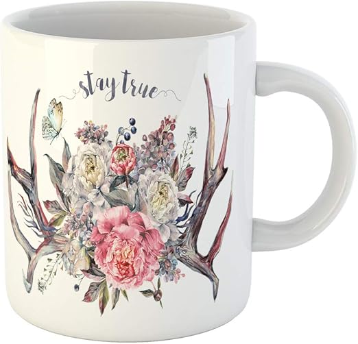 Amazon Com Semtomn Funny Coffee Mug Watercolor Painting Of Deer