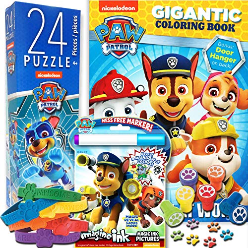 Paw Patrol 5 in 1 Coloring and Activity Play Set with Imagine Ink ...