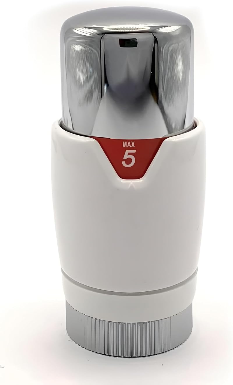 NA-1 White Chrome Thermostatic Radiator Valve Head M30x1.5 Universal