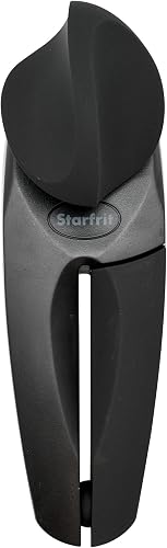 Starfrit MightiCan Can Opener - Safe - Holds Lid and Leaves No Sharp Edges on Lid - 3 Year Warranty - Comfort Grip - Heavy Duty Non-Slip Knob - Black