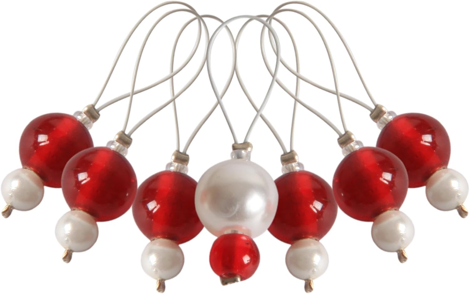 KNIT PRO KP10937 Zooni: Bead Stitch Markers: Amaranth, red, 7 count (Pack of 1)