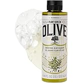 KORRES Shower Gel for Dry Skin, Moisturizing Body Wash Cleanser Made with Pure Greek Olive Oil, Hydrating and Nourishing Bath Soap for Smooth, Supple Skin, Olive Blossom Scented, 8.45 fl oz