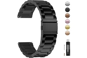 Fullmosa Quick Release Watch Strap, Stainless Steel Replacement Watch Bands 16mm, 18mm, 20mm, 22mm and 24mm Compatible with S