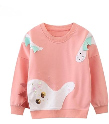 Girls Tie Dye Crewneck Sweatshirt - Casual Long Sleeve Top For Fall & Winter (Blue, Size 7-8 Years)