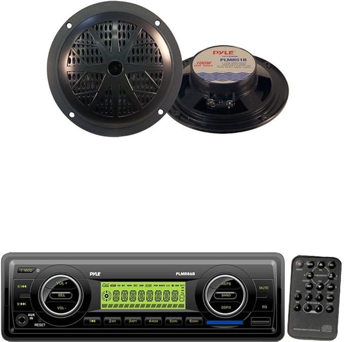 Amazon.com: Pyle Marine Radio Receiver and Speaker Package - PLMR86B AM