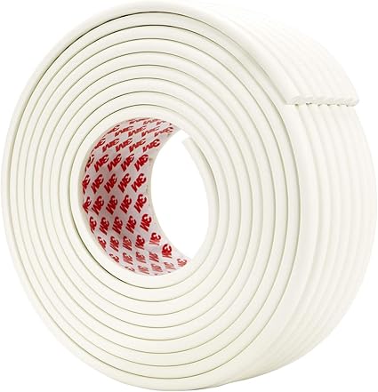 Amazon Findbetter コーナーガード コーナークッション 波型タイプ 多機能 全長5メートル 赤ちゃん あたま ガード Nbr素材sgs国際検査済 強力両面テープ付き 衝撃吸収 けが防止 机 家具 家内幼稚園安全対策 ホワイト コーナークッション ベビー マタニティ 通販