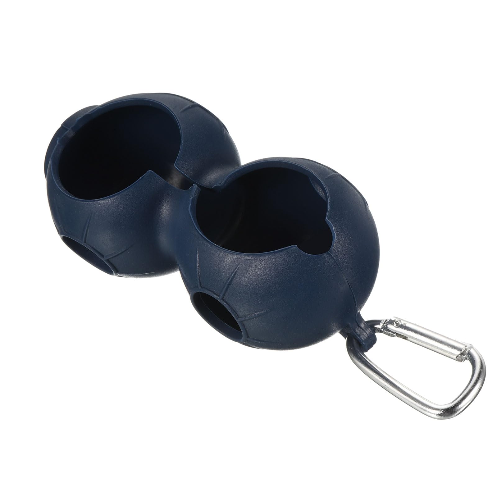 M METERXITY Golf Ball Holder - Silicone 2 Balls with Buckle, Easy Attachment to Bag, Apply to Golf Bag Belt (124 x 2mm, Blue)